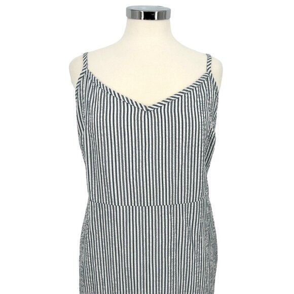 Market & Spruce Striped Maxi Sun Dress Blue White Size 2X NWT - Picture 4 of 11